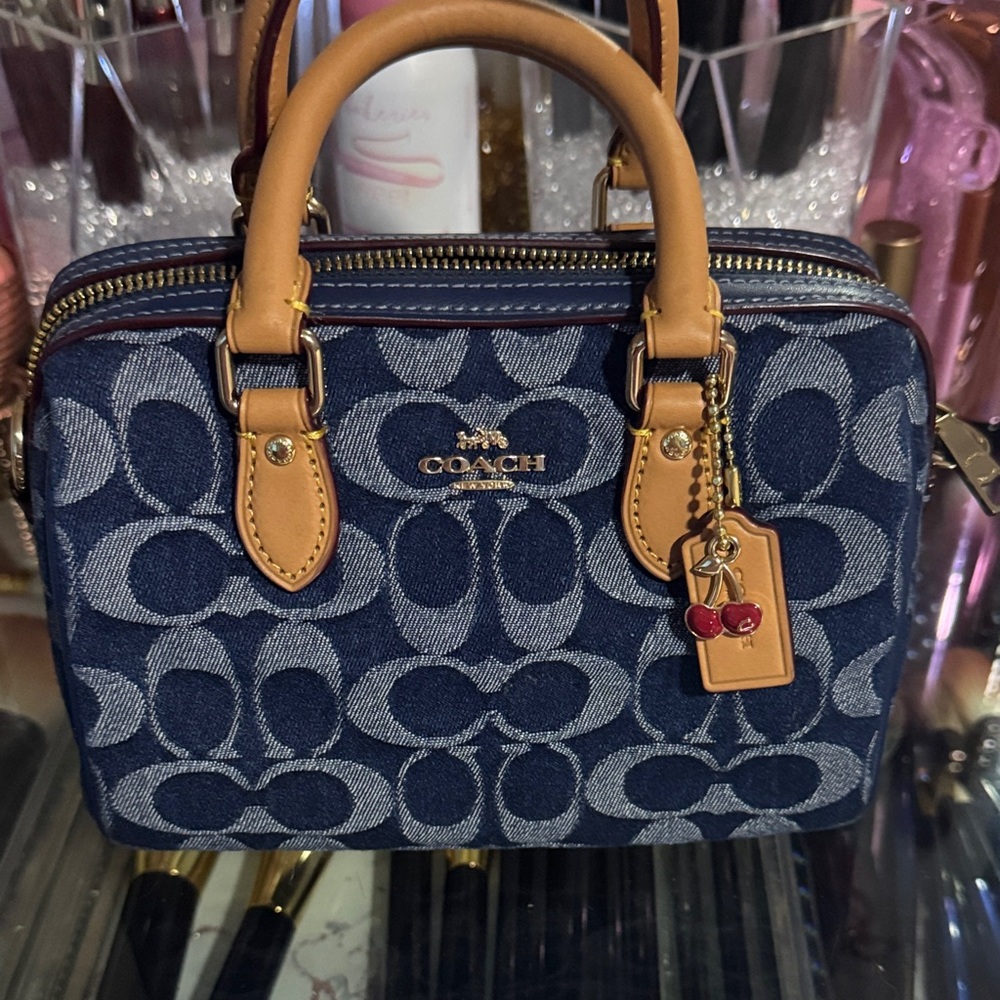 Coach Denim Small Rowan Bag